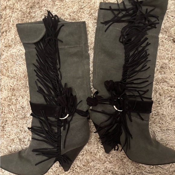 Isabel Marant Fringe Heeled Boots - Picture 2 of 4